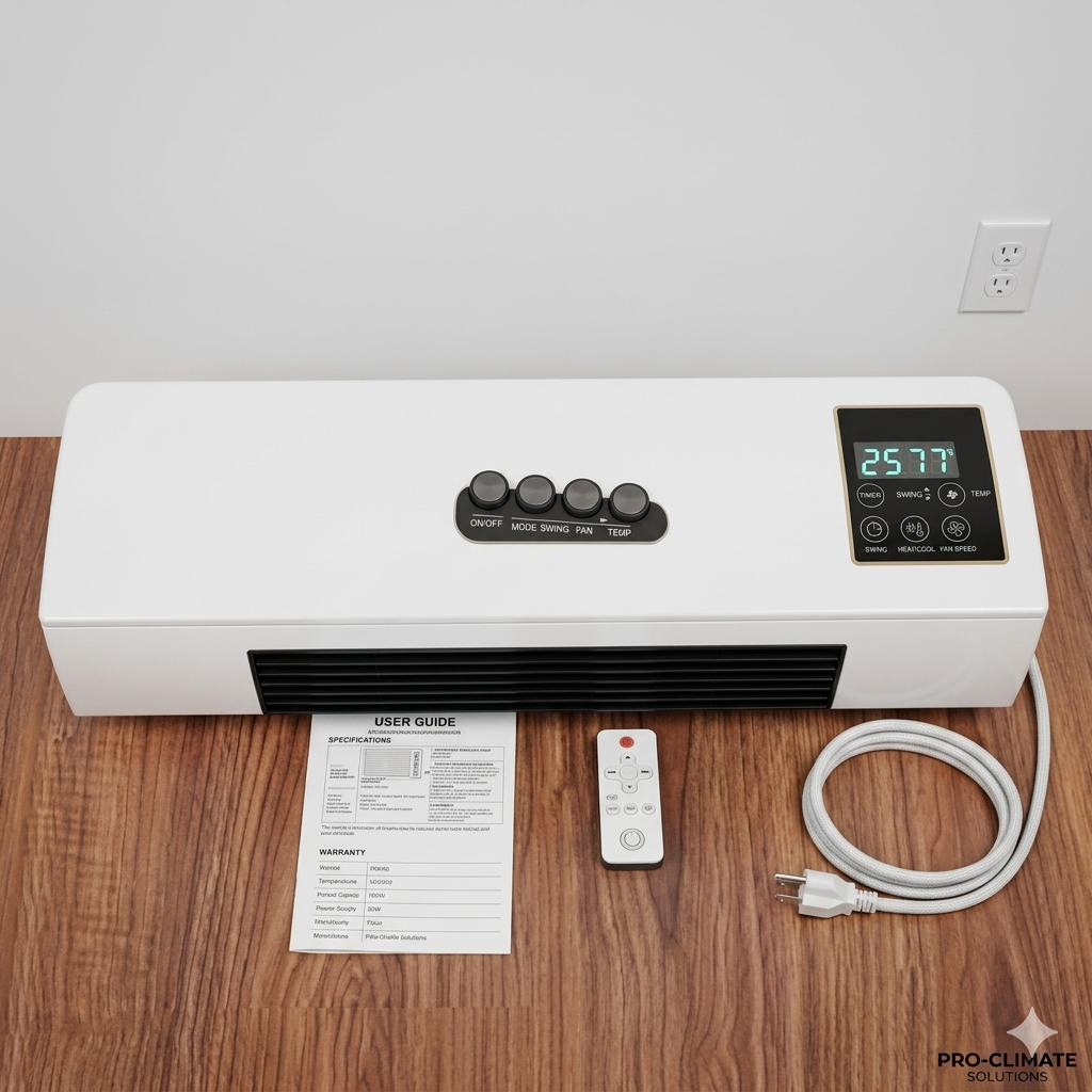 ❄️ Wall-Mounted Electric Air Heater & Cooler – Smart Comfort for Every Season - ZUVEO
